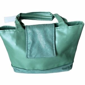 Created by Boutique Artisan Green Shimmer Handbag with Magnetic Closure